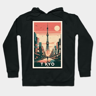 Vintage Tokyo tower art Hoodie